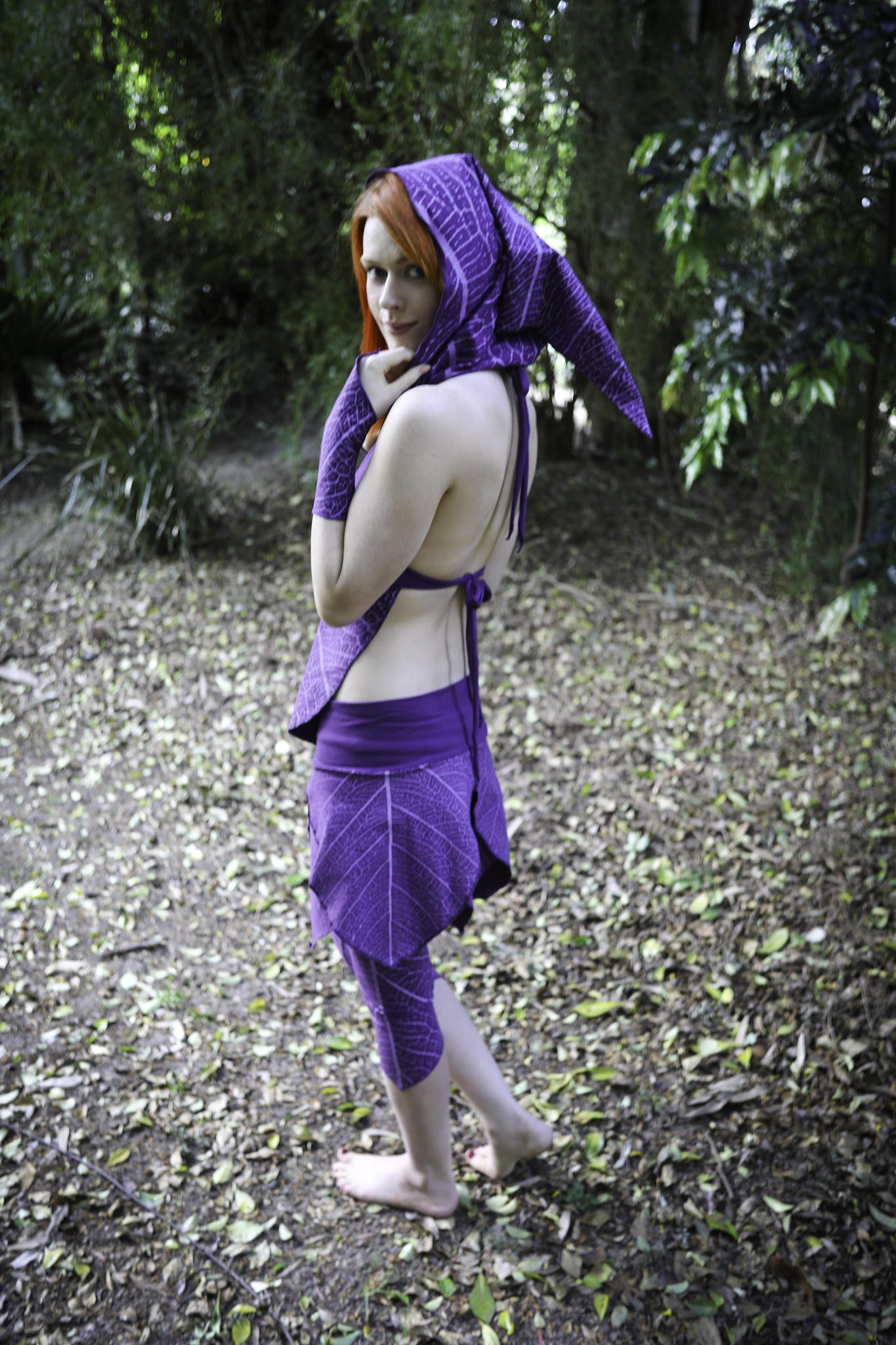 Leaf Print Mini Skirt - Faerie Wear - 6 Leaf Skirt - Elf Wares - Pixie Clothing - Everyday Faerie