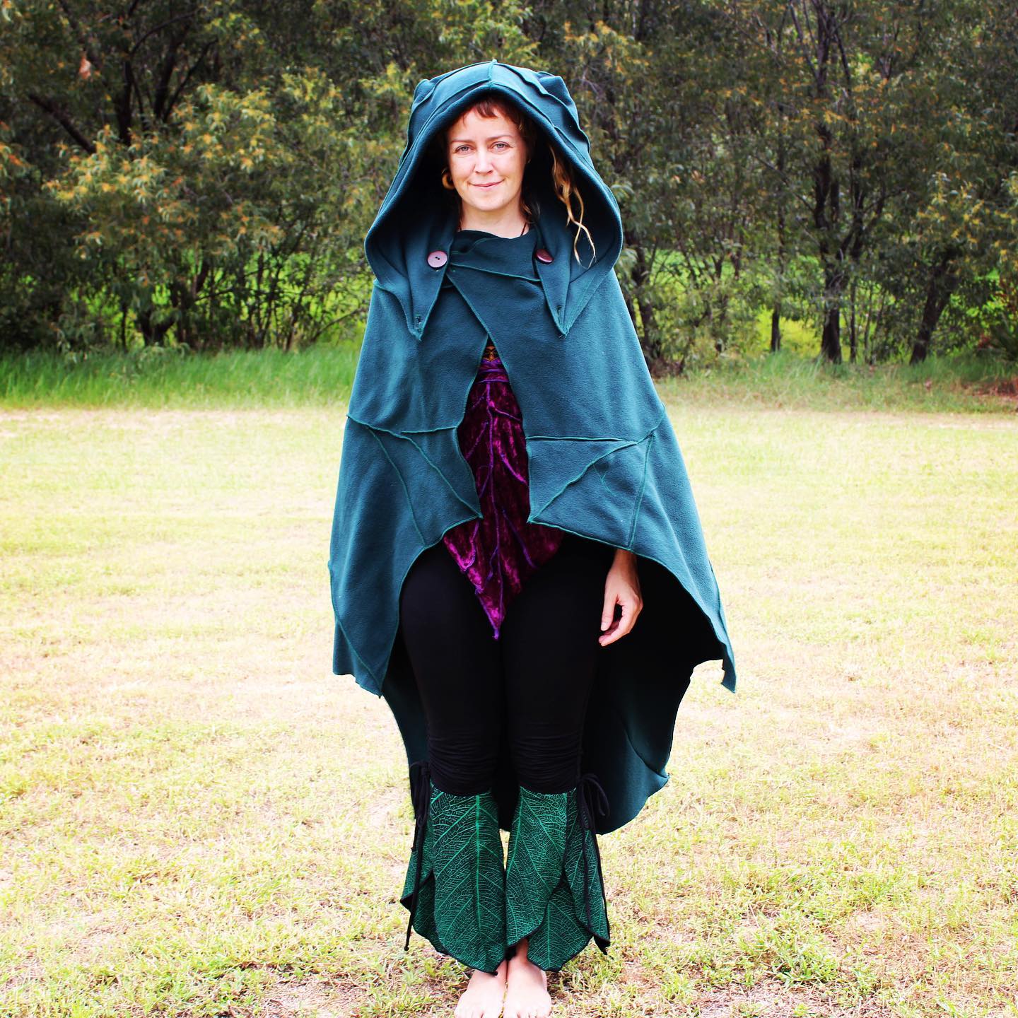 Leaf Cape w/ Giant Pixie Hood