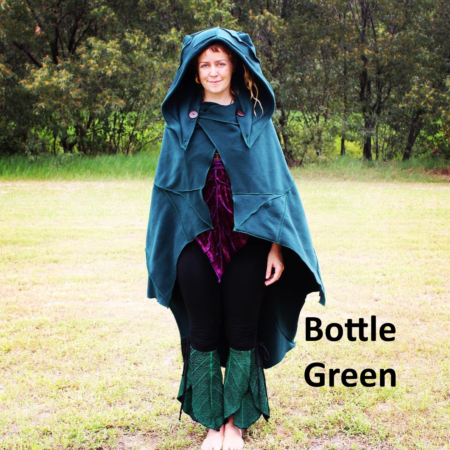 Leaf Cape with Giant Pixie Hood