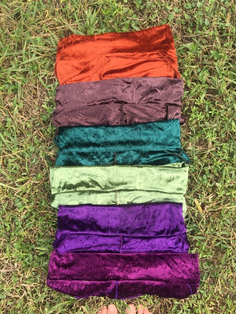 Velvet Leaf Skirt - 4 leaf velvet skirt - Forest Dweller Leaf Wear