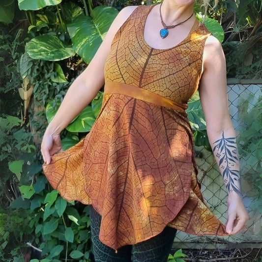 Frolicking Fae Frock, 4 leaf, leaf dress, Ren Faire dress, Fairycore Petal Dress, Nature-Inspired Festival Dress, Boho Forest Frock