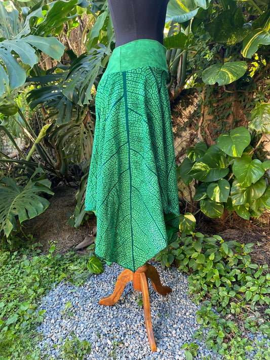 Long Leaf Skirt, Fairy Leaf Clothing, cosplay fae skirt, renaissance fairy skirt, Everyday Fairywear, fairy skirt custom