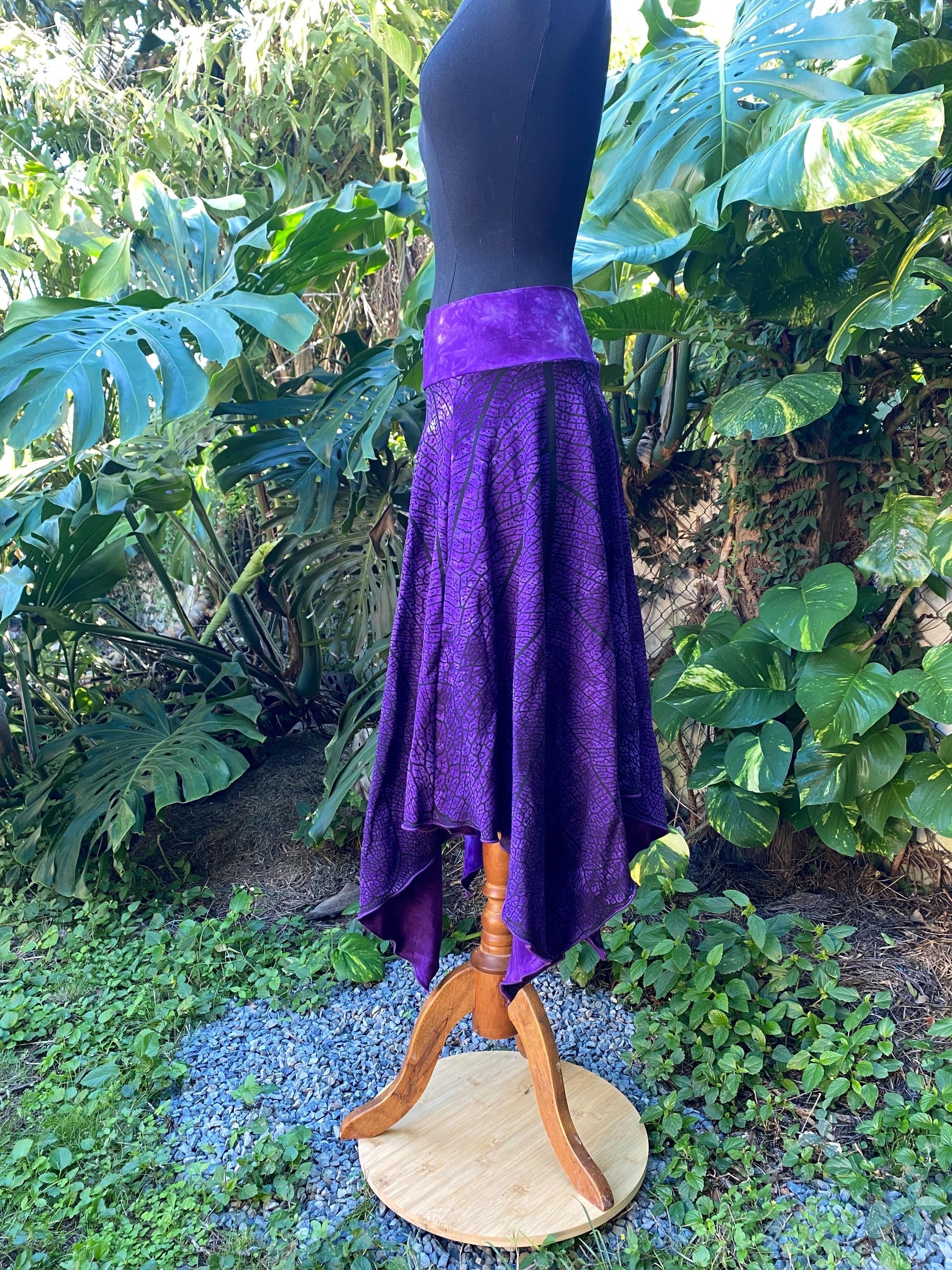 Long Leaf Skirt, Fairy Leaf Clothing, cosplay fae skirt, renaissance fairy skirt, Everyday Fairywear, fairy skirt custom