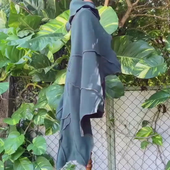 Leaf Cape - Mid length Fleece Cloak