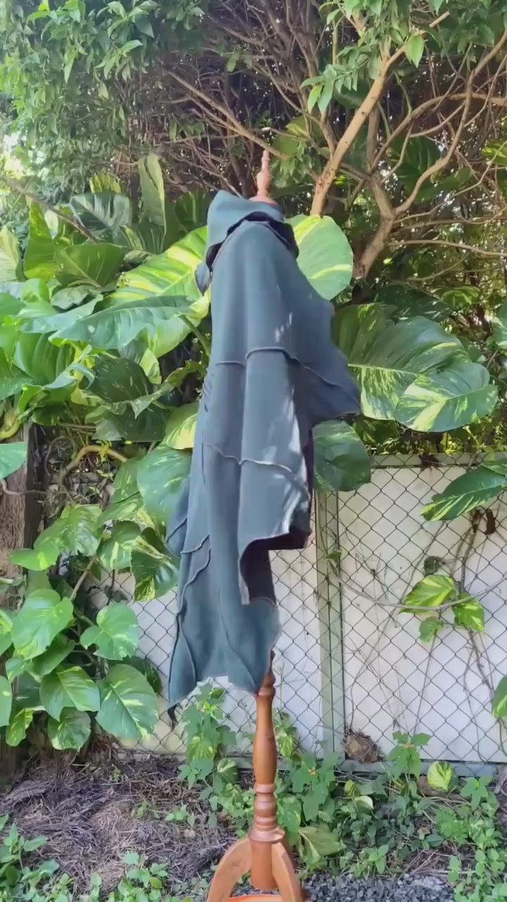 Leaf Cape - Mid length Fleece Cloak