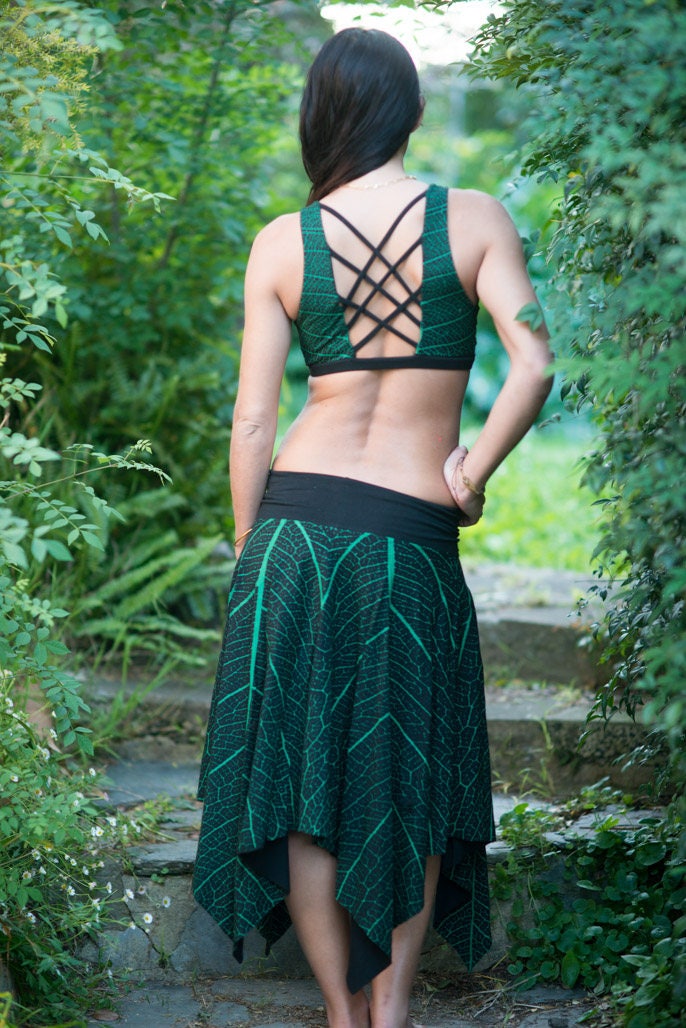 Purple & Turquoise - Long Pixie Skirt - Heavy Weight - Pointed Fairy Skirt - Festival Clothing - Everyday Fairywear