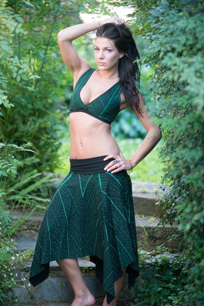 Purple & Turquoise - Long Pixie Skirt - Heavy Weight - Pointed Fairy Skirt - Festival Clothing - Everyday Fairywear