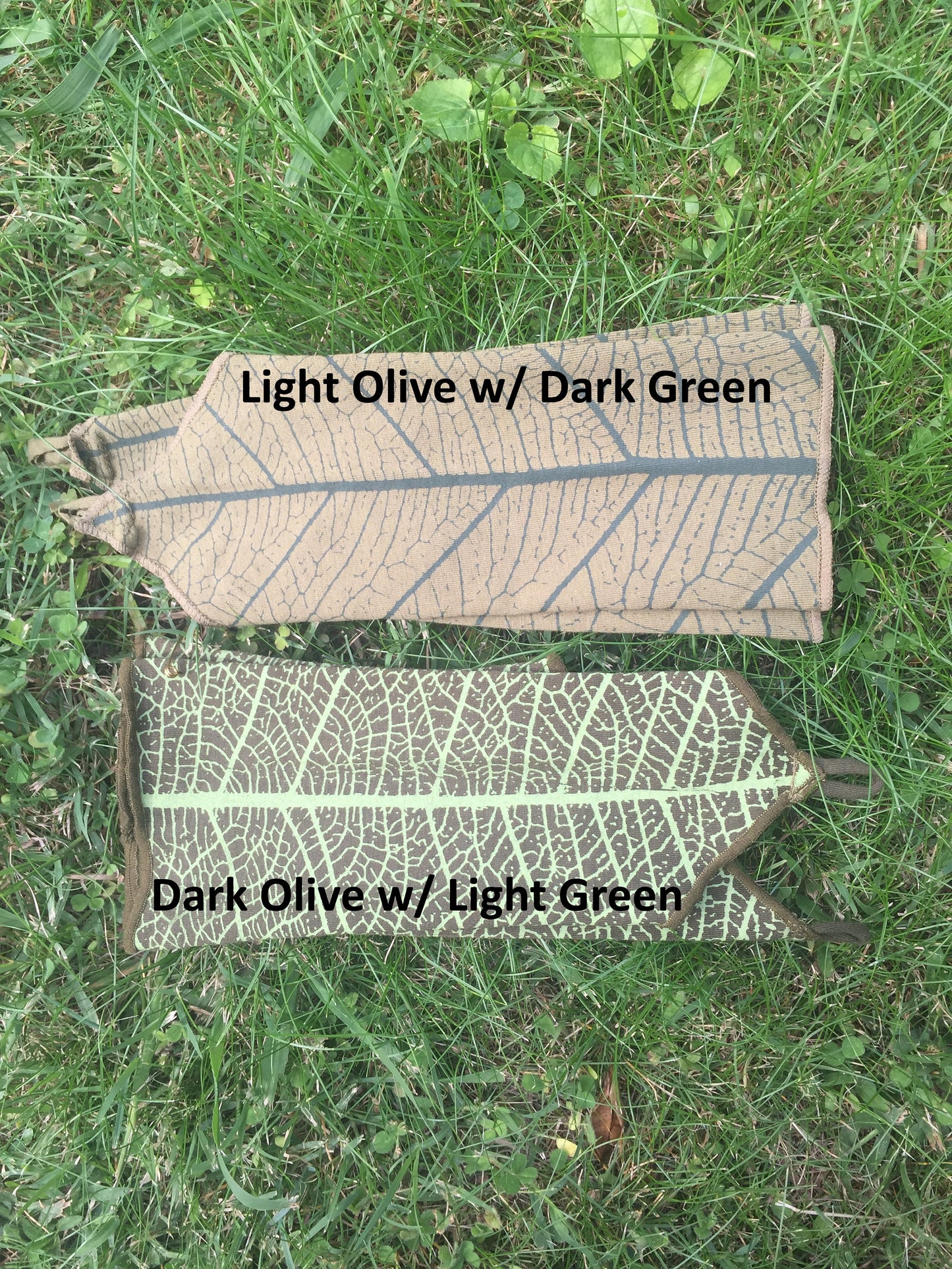 Short Leaf Print Cuffs - Gauntlets - Cuffs - Arm Warmers - Elf Cuffs - Fairy Cuffs - Leaf Cuffs - Bracers
