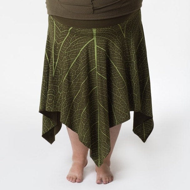 Purple & Turquoise - Long Pixie Skirt - Heavy Weight - Pointed Fairy Skirt - Festival Clothing - Everyday Fairywear