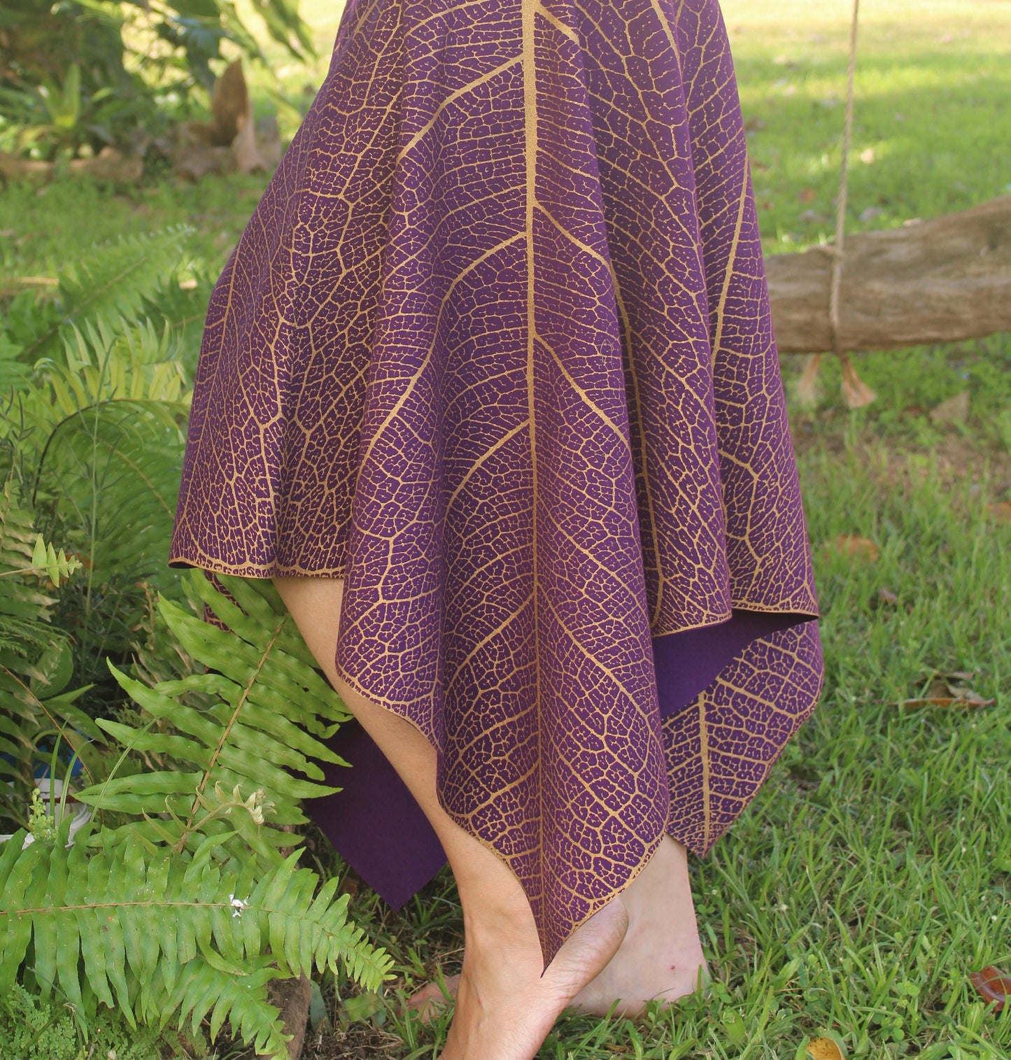 Purple & Turquoise - Long Pixie Skirt - Heavy Weight - Pointed Fairy Skirt - Festival Clothing - Everyday Fairywear