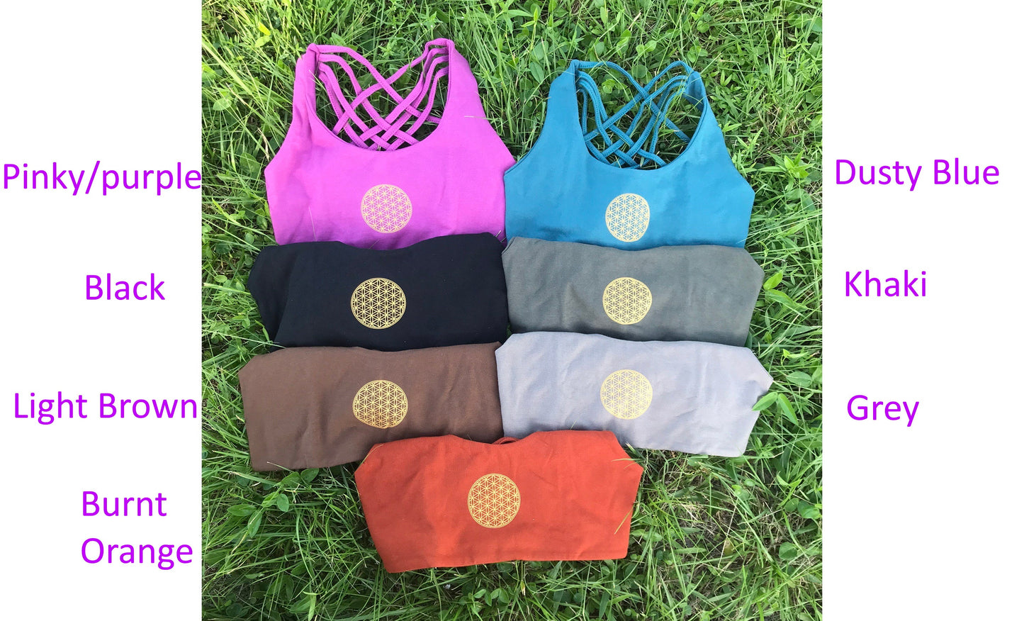 Yoga Top - Crop Top - Flower of Life - Sexy Crop