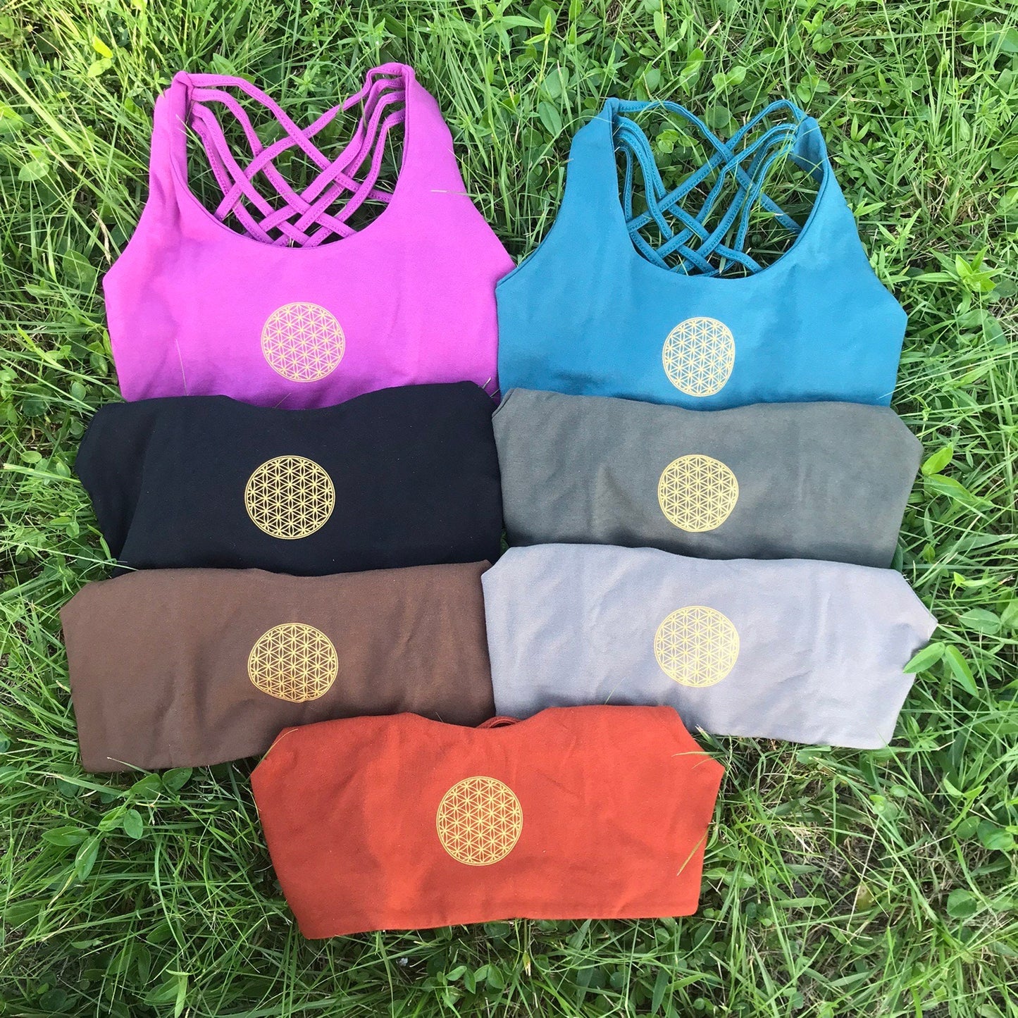 Yoga Top - Crop Top - Flower of Life - Sexy Crop